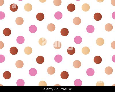 Nahtloses Muster in farbigen Polka Dots. Stock Vektor