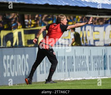 Gabriel Heinze Trainer der Boca Juniors während des Liga Argentina Spiels zwischen den CA Boca Juniors und Newell spielte am 12. November 2023 im La Bombonera Stadium in Buenos Aires, Spanien. (Foto: Santiago Joel Abdala / PRESSINPHOTO) Stockfoto