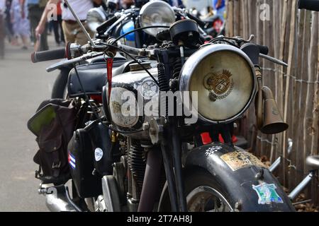 Norton motocycle, Goodwood Revival, Goodwood Motor Circuit, Chichester, West Sussex, England, September 2023. Stockfoto