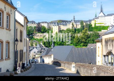 Rue de Treves, Grund Quartier, Stadt Luxemburg, Luxemburg Stockfoto