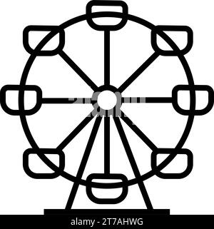 Symbol für isoliertes Riesenrad Vektor Stock Vektor