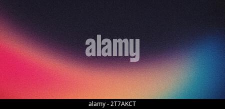 Hintergrund mit genarbtem Farbverlauf und Struktur im Retro-dunklen Banner abstraktes Design Stockfoto