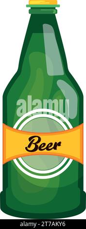 Isolierter farbiger Bierflaschensymbol-Vektor Stock Vektor