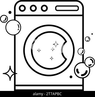 Isolierte glänzende Waschmaschine Symbol Vektor Stock Vektor