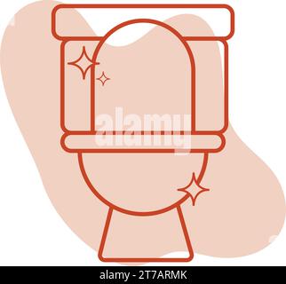 Isolierte saubere und glänzende Toilette Icon Vektor Stock Vektor