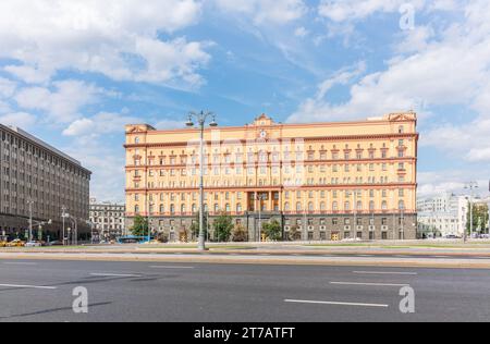 Das Hauptbüro des Föderalen Sicherheitsdienstes in Moskau, Russische Föderation. Lubjanka ist Hauptquartier des FSB (KGB) und verbundenes Gefängnis auf Lubjanka Stockfoto