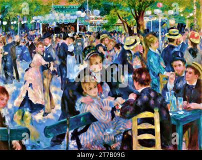 Bal du moulin de la Galette Gemälde von Pierre-Auguste Renoir Stock Vektor