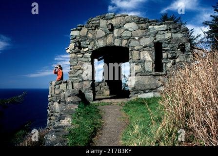 Westen Zuflucht, landschaftlich reizvollen Gegend Cape Perpetua, Siuslaw National Forest, Oregon Stockfoto