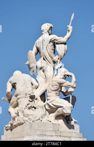 Italien, Rom, Piazza Venezia, Vittoriano, Statuen Stockfoto