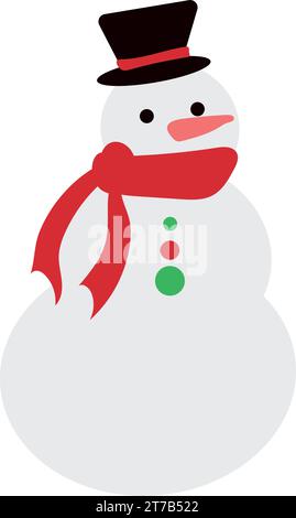 Isolierter vektor der skizzensymbole des schneemanns zu weihnachten Stock Vektor