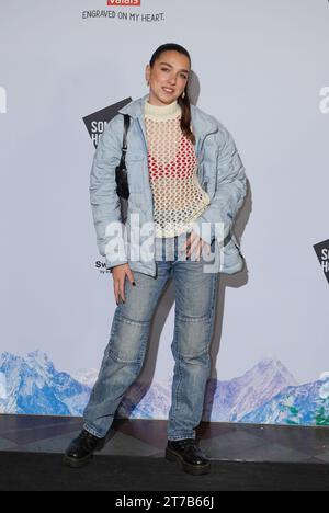 Rina Lipa nimmt an der Winterparty Teil, um Skate im Somerset House mit Switzerland Tourism im Somerset House in London zu starten. Bilddatum: Dienstag, 14. November 2023. Stockfoto