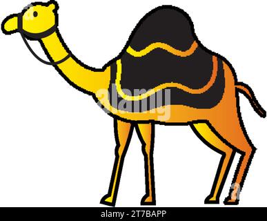 Isolierte farbige ägypten Kamel Symbol Vektor-Illustration Stock Vektor