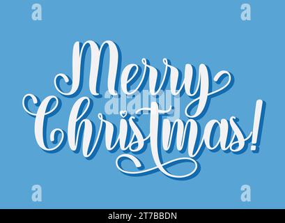 Frohe Weihnachtszitat für Karte. Handgezeichnete moderne Kalligraphie. Vektorillustration handgeschriebener Schriftzüge Stock Vektor