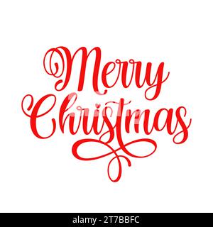 Frohe Weihnachtszitat für Karte. Handgezeichnete moderne Kalligraphie. Vektorillustration handgeschriebener Schriftzüge Stock Vektor