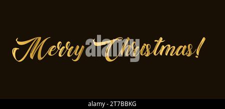 Frohe Weihnachtszitat für Karte. Handgezeichnete moderne Kalligraphie. Vektorillustration handgeschriebener Schriftzüge Stock Vektor