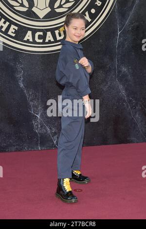 13. November 2023, Hollyowood, Kalifornien, USA: Sofia Sanchez nimmt an der Premiere von „The Hunger Games The Ballad of Songbirds & Snakes“ in Los Angeles Teil (Foto: © Billy Bennight/ZUMA Press Wire). Nicht für kommerzielle ZWECKE! Stockfoto