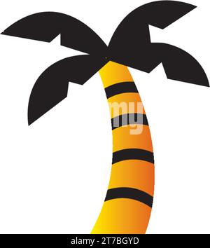 Isoliertes goldenes Palmensymbol Vektor Stock Vektor