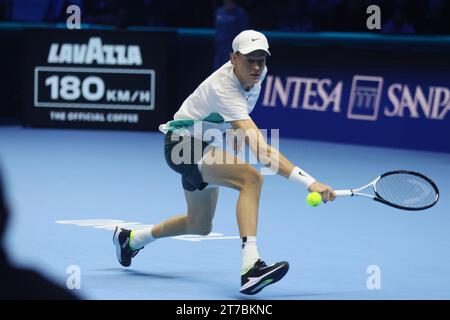 Turin, Italien. November 2023. Turin - Tennis, Nitto ATP Finals, Italiens Jannik Sinner, 14. November 2023. Foto Felice Calabro' Editorial Usage Only Credit: Independent Photo Agency/Alamy Live News Stockfoto