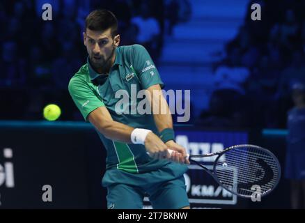 Turin, Italien. November 2023. Turin - Tennis, Nitto ATP Finals, Novak Djokovic, 14. November 2023. Foto Felice Calabro' Editorial Usage Only Credit: Independent Photo Agency/Alamy Live News Stockfoto