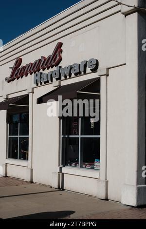 Leonards Eisenwarengeschäft in Laingsburg Michigan USA Stockfoto