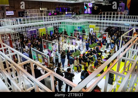 Lisboa, Portugal. November 2023. Portugal Stand, Veranstaltungsort des Web Summit 2023 in der Altice Arena in Lissabon. (Foto: Miguel Reis/SOPA Images/SIPA USA) Credit: SIPA USA/Alamy Live News Stockfoto