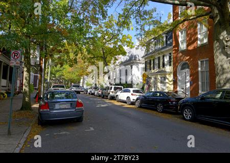 Wohnhäuser im historischen Annapolis MD Stockfoto