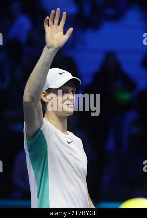 Turin, Italien. November 2023. Turin - Tennis, Nitto ATP Finals, Italiens Jannik Sinner, 14. November 2023. Foto Felice Calabro' Editorial Usage Only Credit: Independent Photo Agency/Alamy Live News Stockfoto