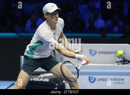 Turin, Italien. November 2023. Turin - Tennis, Nitto ATP Finals, Italiens Jannik Sinner, 14. November 2023. Foto Felice Calabro' Editorial Usage Only Credit: Independent Photo Agency/Alamy Live News Stockfoto