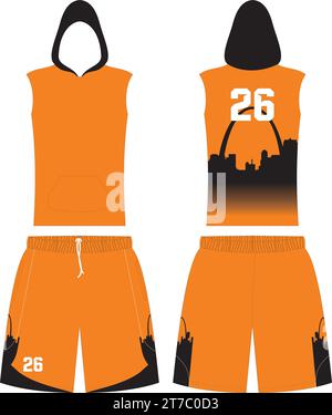 Sublimation Hoodie Mock-UPS Stock Vektor