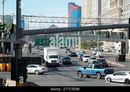 14. November 2023, Las Vegas Street Circuit, Las Vegas, FORMEL 1 HEINEKEN SILVER LAS VEGAS GRAND PRIX 2023, im Bild der Las Vegas Boulevard. Stockfoto