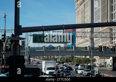 14. November 2023, Las Vegas Street Circuit, Las Vegas, FORMEL 1 HEINEKEN SILVER LAS VEGAS GRAND PRIX 2023, im Bild der Las Vegas Boulevard. Stockfoto