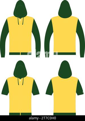 Sublimation Hoodie Mock-UPS Stock Vektor