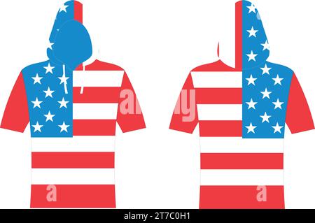 Sublimation Hoodie Mock-UPS Stock Vektor