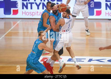 Nikolaos Rogkavopoulos (griechische Basketball-Nationalmannschaft) gegen Slowenien Stockfoto