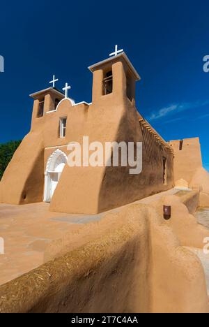 Kirche Francisco de Asis, Christentum, Religion, glaube, adobe-Stil, adobe Building, Taos, New Mexico, USA Stockfoto