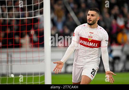 Deniz Undav VfB Stuttgart (26) Torfeier, MHPArena, MHP Arena Stuttgart, Baden-Württemberg, Deutschland Stockfoto