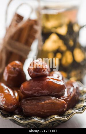 Ramadan-Konzept mit Nahaufnahmen Stockfoto