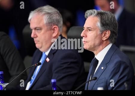 San Francisco, Kalifornien, USA. November 2023. US-Außenminister ANTONY BLINZELTE während des APEC-Ministertreffens auf der Asia-Pacific Economic Cooperation Economic Leaders Week (AELW) im George R. Moscone Convention Center. (Kreditbild: © Mike Lawrence/ZUMA Press Wire) NUR REDAKTIONELLE VERWENDUNG! Nicht für kommerzielle ZWECKE! Stockfoto