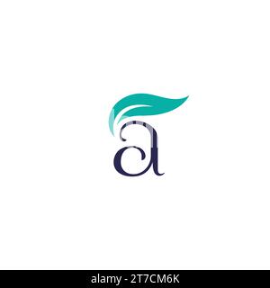 Ein Naturlogo-Symbol. Letter A Leaf Logo Stock Vektor