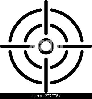 Lineares Symbol eines Zielsymbols als Konzept eines festgelegten oder erreichten Ziels Stock Vektor