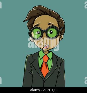 Manager mit Brille. Stock Vektor