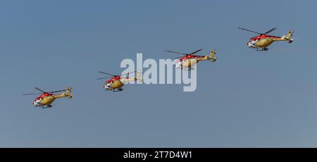 Sarang Display Team auf der Dubai Air Show 2023 in Dubai, VAE Stockfoto