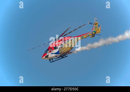 Sarang Display Team auf der Dubai Air Show 2023 in Dubai, VAE Stockfoto