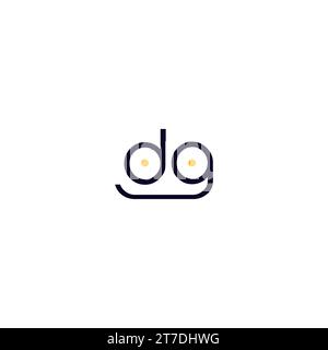 DG Smile Logo einfach. Schreiben der GD Vector Stock Vektor