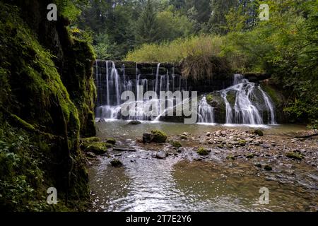 Geratser Wasserfall in Bayern Stockfoto