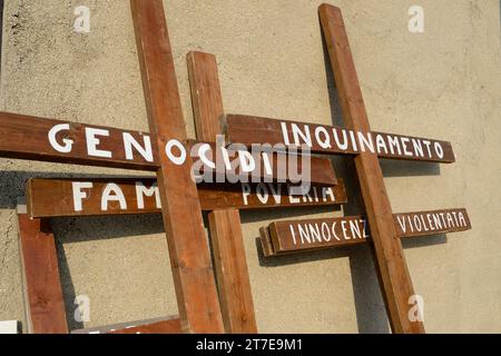 Der Tod der Gerechten. Villa Musone in Loreto. Marken. Italien Stockfoto