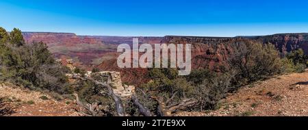 Ein Blick von Eremiten Rast am Südrand des Grand Canyon, Arizona Stockfoto