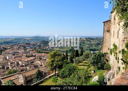 Panorama Von Der Kathedrale. Amelia. Umbrien. Italien Stockfoto