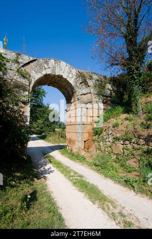 Ruinen von Falerii Novi. Bringt Giove. Fabrik in Rom. Latium. Italien Stockfoto