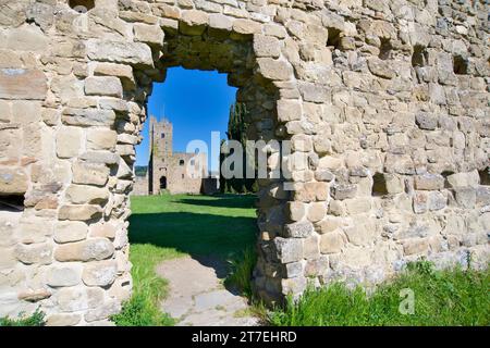 Rumänische Burg. Pratovecchio. Toskana. Italien Stockfoto